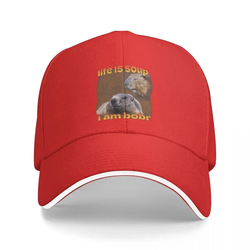 Life Is Soup I Am Bobr Kurwa Bober Beaver Meme Baseball Caps Casquette Unisex Hats
