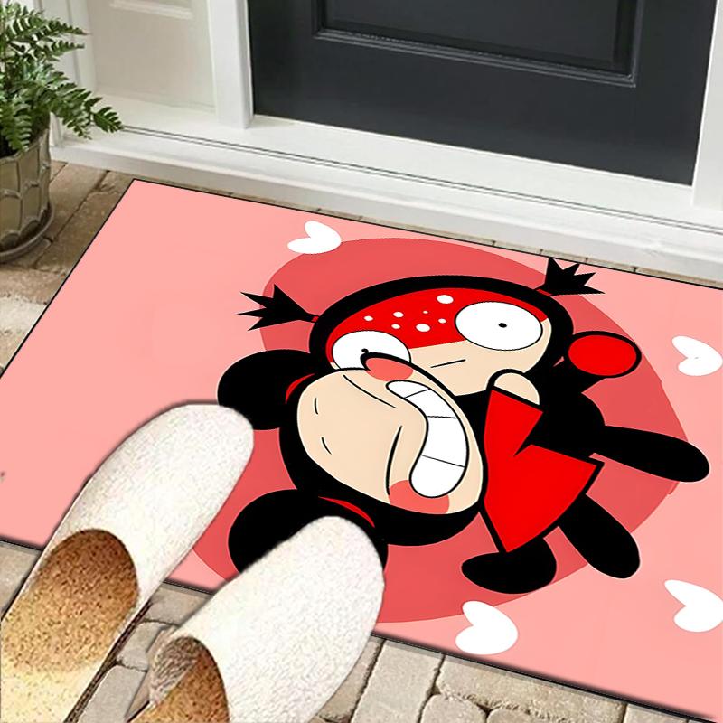 Heartfelt Love Cute Doll Office Rug Chair Mat, Game Carpet, Suitable for Front Door, Bedroom, Living Room, Desk, Holiday Gift