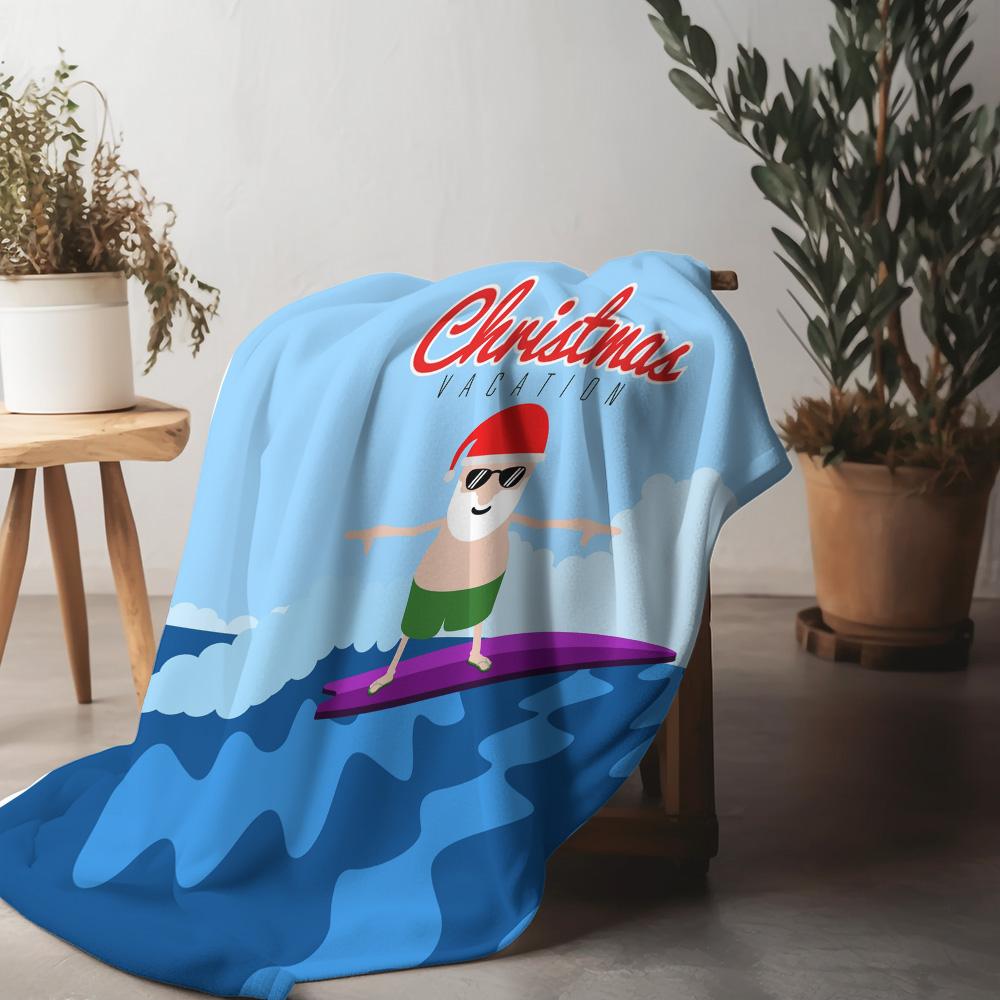 Ocean Wave Throw Blanket Beach Surf Vibes Coastal Home Decor Summer Vibes Tropical Vibes Gift Idea Cozy Throw Picnic Blanket Tra 75x90cm