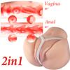 2 In 1 Male Masturbator Ass Torso Realistic Vagina Anal, Lifelike Male Masturbation with Ass Sex Toys Male Sex Toys for Men