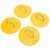 4 Pcs Inflatable Boat D  Pad Patch PVC   Marine Stainless Steel Fixed Buckle(Yellow )