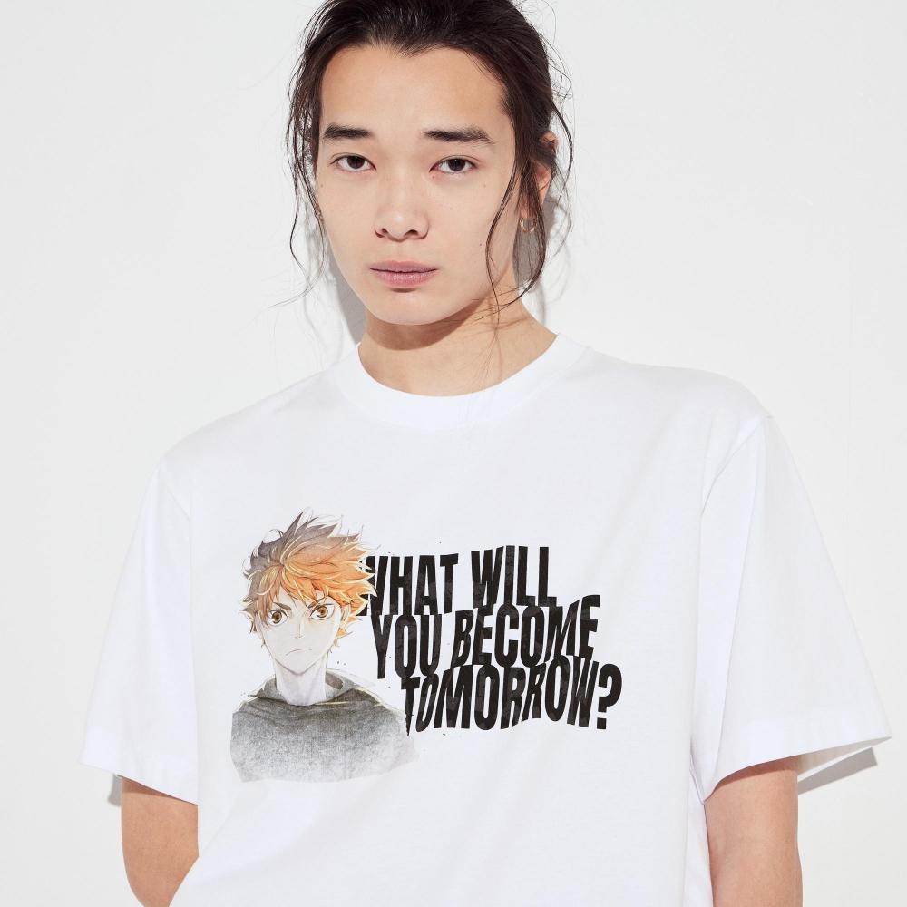 

UNIQLO JAPAN Haikyu UT стандартный крой с короткими рукавами