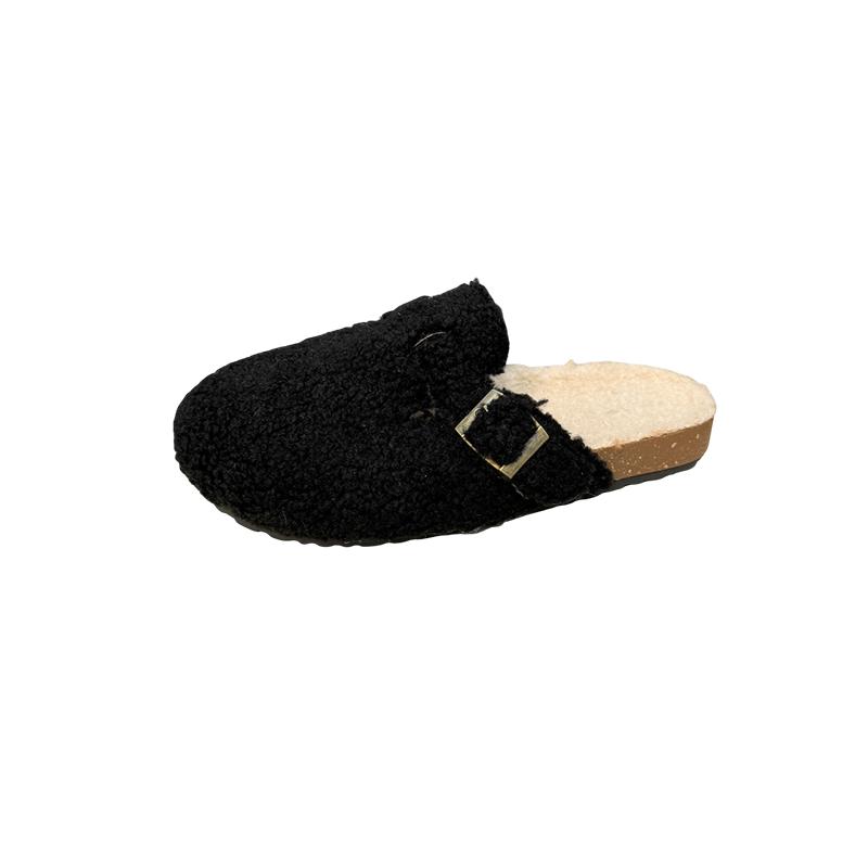 

Women Slippers Mules Designer Shoes Winter Buckle Flat Walking Ladies Slippers Casual Warm Indoor Slippers Women Slides Women 35