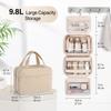 Hanke Hanging Travel Toiletry Bag for Women with Jewelry Organizer Compartment, Travel Essentials Toiletries and Makeup Bag, Water-Resistant &