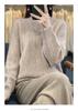 Women's Wool Blend High Neck Chunky Knit Sweater - Warm, Thick, Skin-Friendly Autumn/Winter Ready-to-Wear Arrival