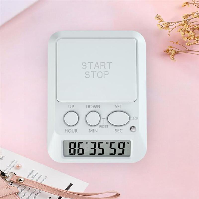 A96I - Relógio Temporizador Eletrônico Multifuncional Com Luz Beep Notificação Temporizador Para Pausas de Estudo Para Academia Para Casa e Jardim