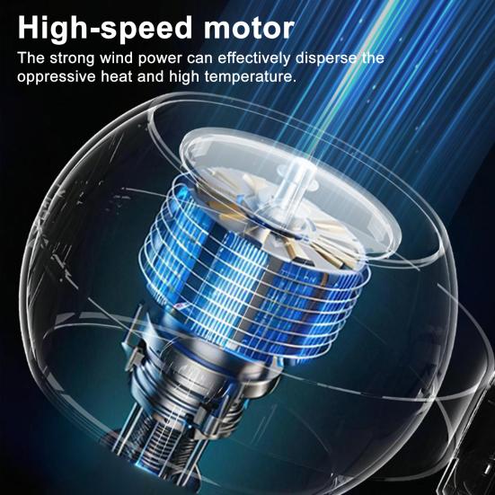Portable Stroller Fan 3 Speed Pinch-Proof Mini Baby Fan Rechargeable LED Display Car Seat Crib Travel Cooling Fan with Flexible