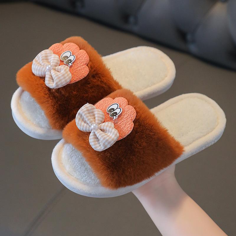 Winter Soft-Soled Cotton Slippers for Toddlers and Girls – Warm Plush Comfort