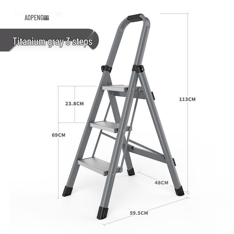 Легкая складная А-образная лестница из алюминиевого сплава для использования в помещении