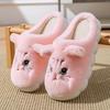European and American Non-slip Soft Sole Cute Cartoon Cat Shape Non-slip Indoor Winter Cotton Slippers