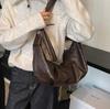 Lazy wind retro large-capacity bag women's 2026 new pleated dumpling bag casual versatile shoulder bag