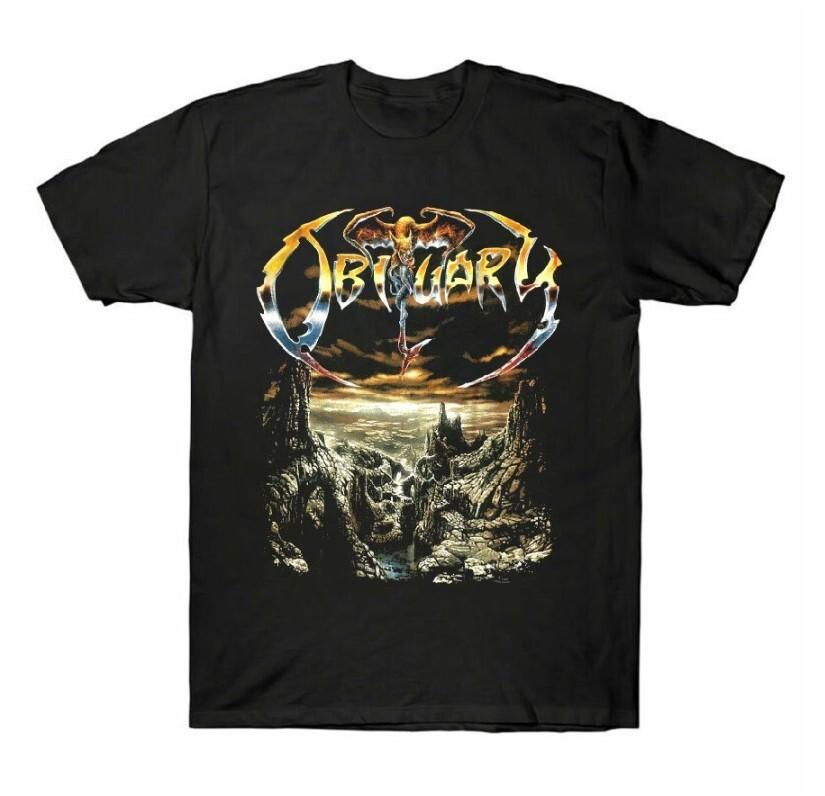 Obituary The End Complete T-Shirt Short Sleeve Cotton Black All Size Unisex T-Sh