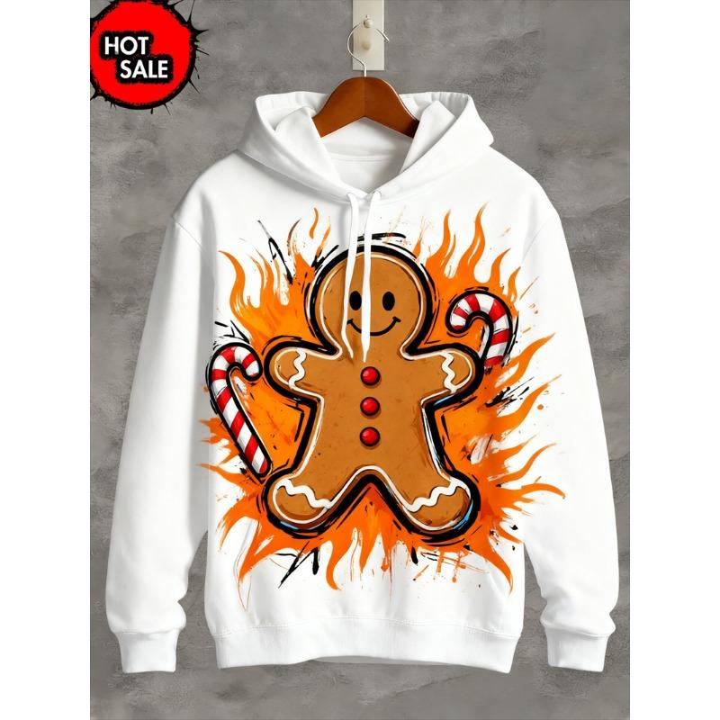 Christmas Animal 3D Print Hooded Shirt Casual Streetwear Long Sleeve Hooded Sweatshirts Pullovers Clothing Tops
