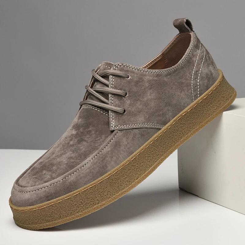 Fashion Handmade Outdoor Hiking Shoes Cow SuedeShoes Design Mens Casual Sneakers Comfortable Driving Shoes Soft Formal Dress Footwear