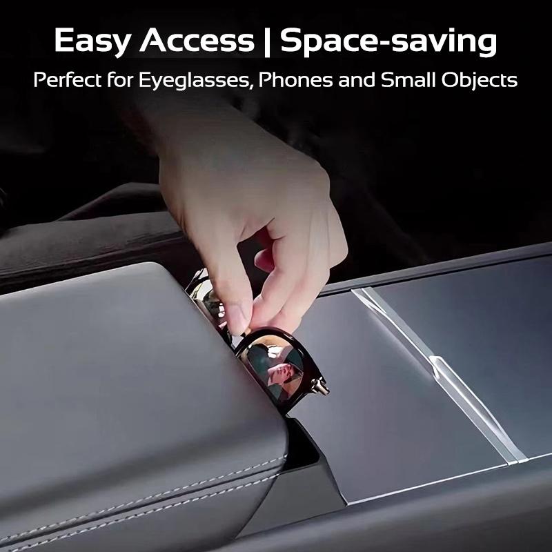For Tesla Model 3 Highland 2024 Y Juniper 2025-2026 Armrest Glasses Holder Center Console Storage Box Tray Organizer Accessories