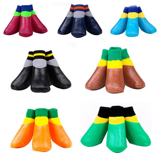 4 ks ponožek pro domácí mazlíčky Nepromokavé Odolné Bavlna Prodyšné Chránič tlapek štěněte na procházky
