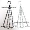 Black & White Zinc 4-Strand Chain Hanging Flower Basket 1.4 Wire