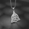 Stainless Steel Vintage Nordic Rune Compass Necklace Men Fashion Trend Amulet Nordic Jewelry