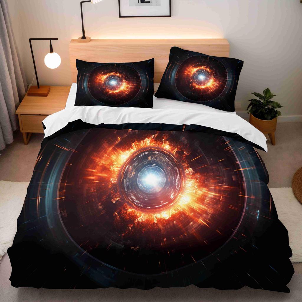 Black Hole Duvet Cover for Kids Boys Girls Teens Queen Lightweight Quilt Cover Galactic Storm Bedding Set Bedroom Decor No Quilt