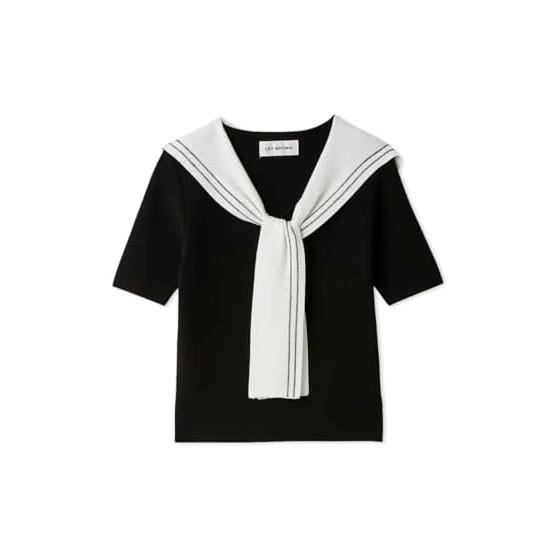 [Lily Brown] Layered Sailor Color Knit LWNT262042 Women s