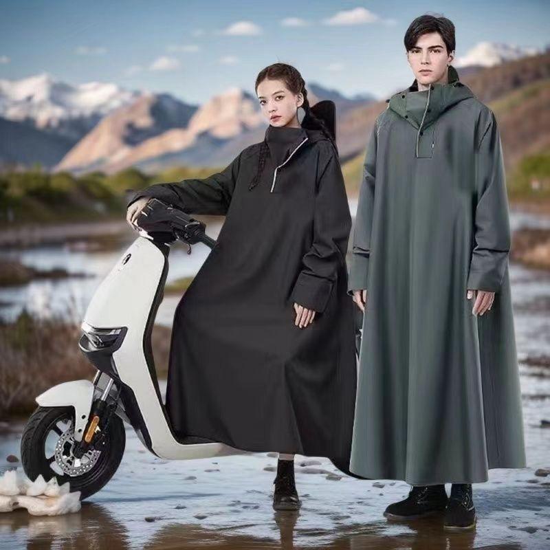 1 db Felnőtt Vízálló Esőkabát Férfiaknak Nőknek Egyrészes Vastagított Elektromos Autó Esőponcsó Motoros Esőkabát