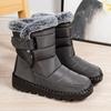 New Women's Plush Thick Cotton Boots, Casual Height Increasing Thick Soled Shoes, Comfortable Anti Slip and Wear-resistant Boots