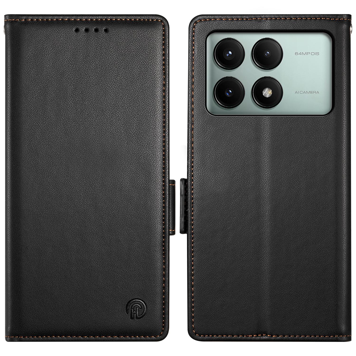 

DF-010 Для Xiaomi Redmi K70E 5G/Poco X6 Pro 5G Чехол Кошелек Кожаный Чехол для Телефона Black