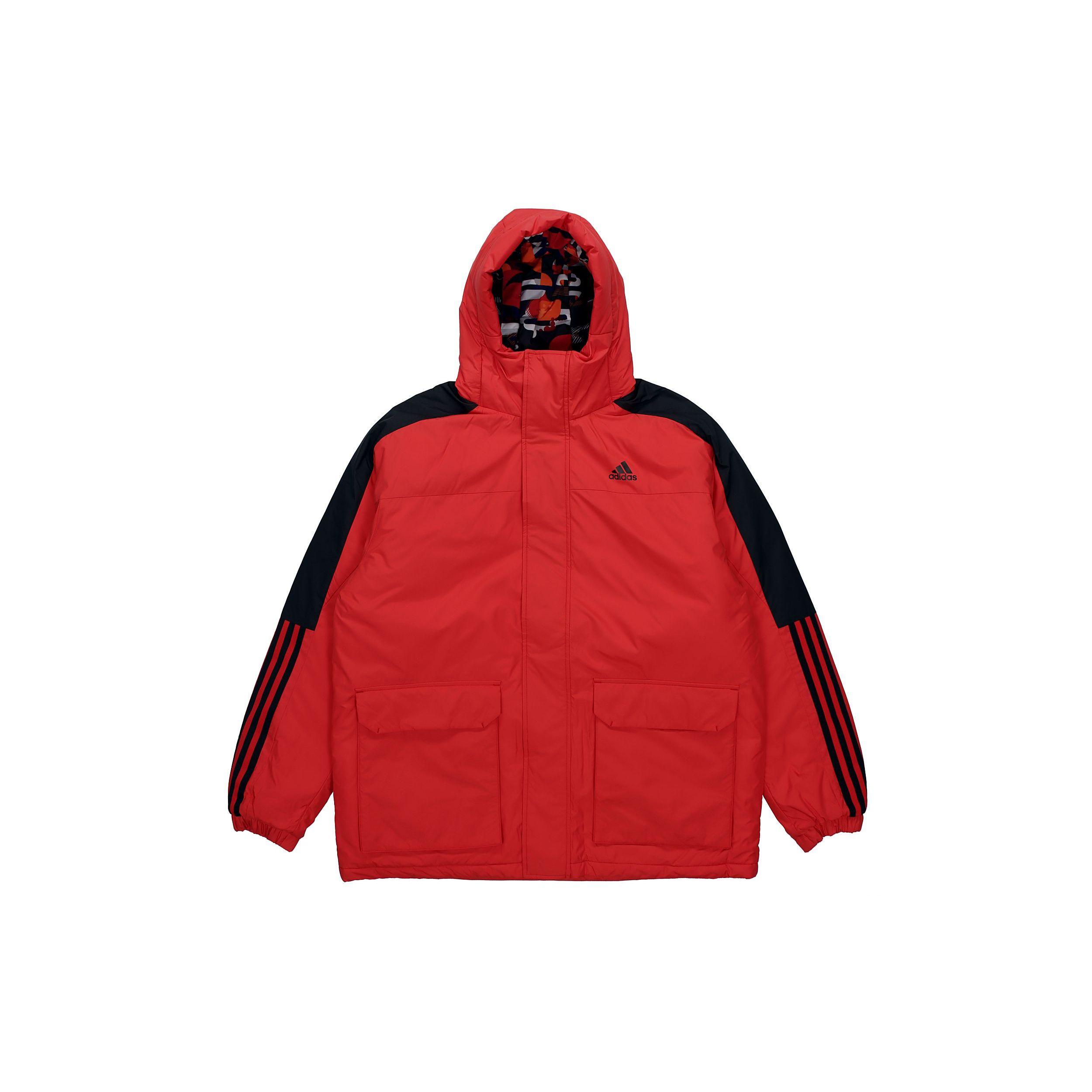 adidas Unisex CNY Hooded Padded Jacket Light Scarlet GN7382 S