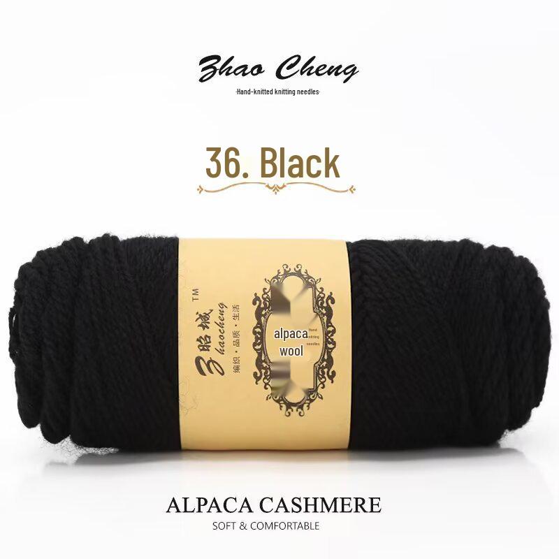 Hand-Knitted Alpaca Wool Scarf Pillow Yarn Ball – Medium-Thick, Soft, DIY Crochet