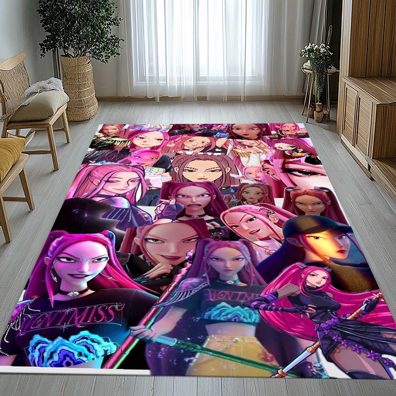 K-Pop Demon Hunters Golden Saja Boys Living Room Non-Slip Area Rug Soft Carpet for Bedroom Playroom Sofa,Home Decor Doormat