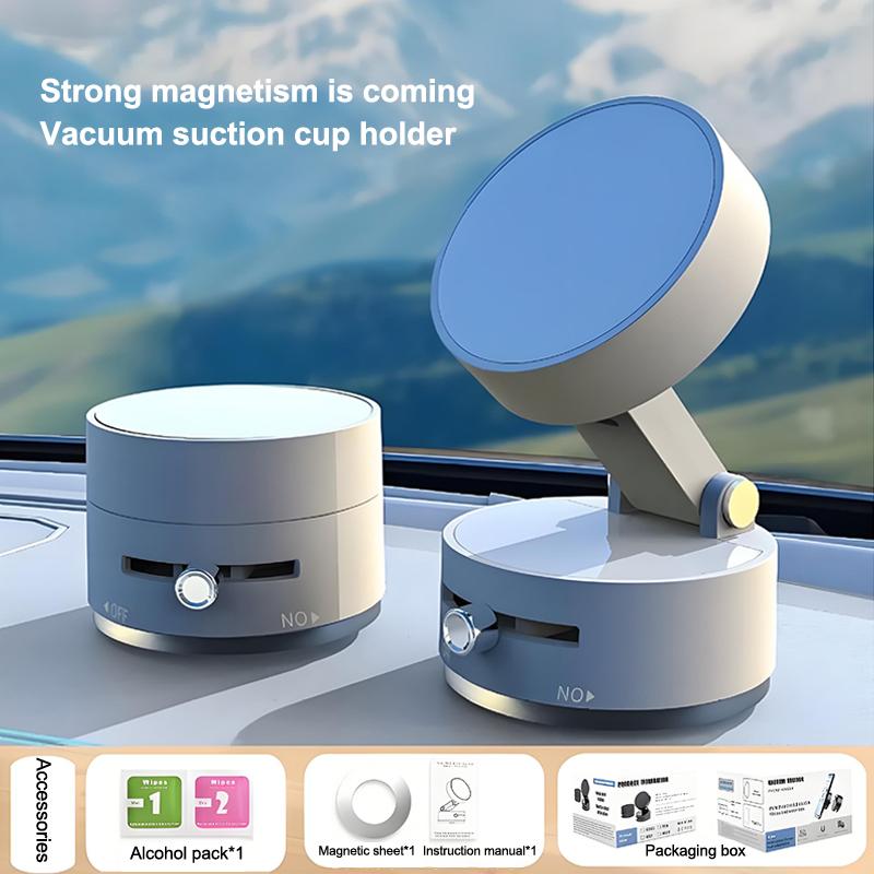 Magnetic Vacuum Suction Cup Car Phone Holder | Strong Adsorption Mount for Dashboard