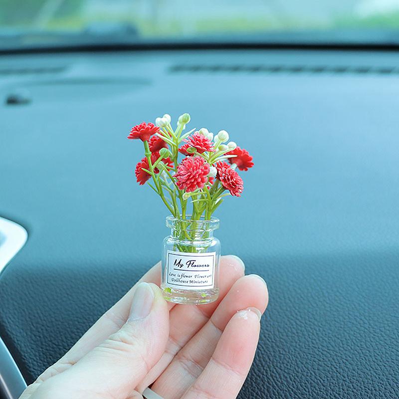 Creative Mini Simulation Sunflower Car Interior Center Console Decoration Crafts Cute Sweet Car Interior Accessories Gifts