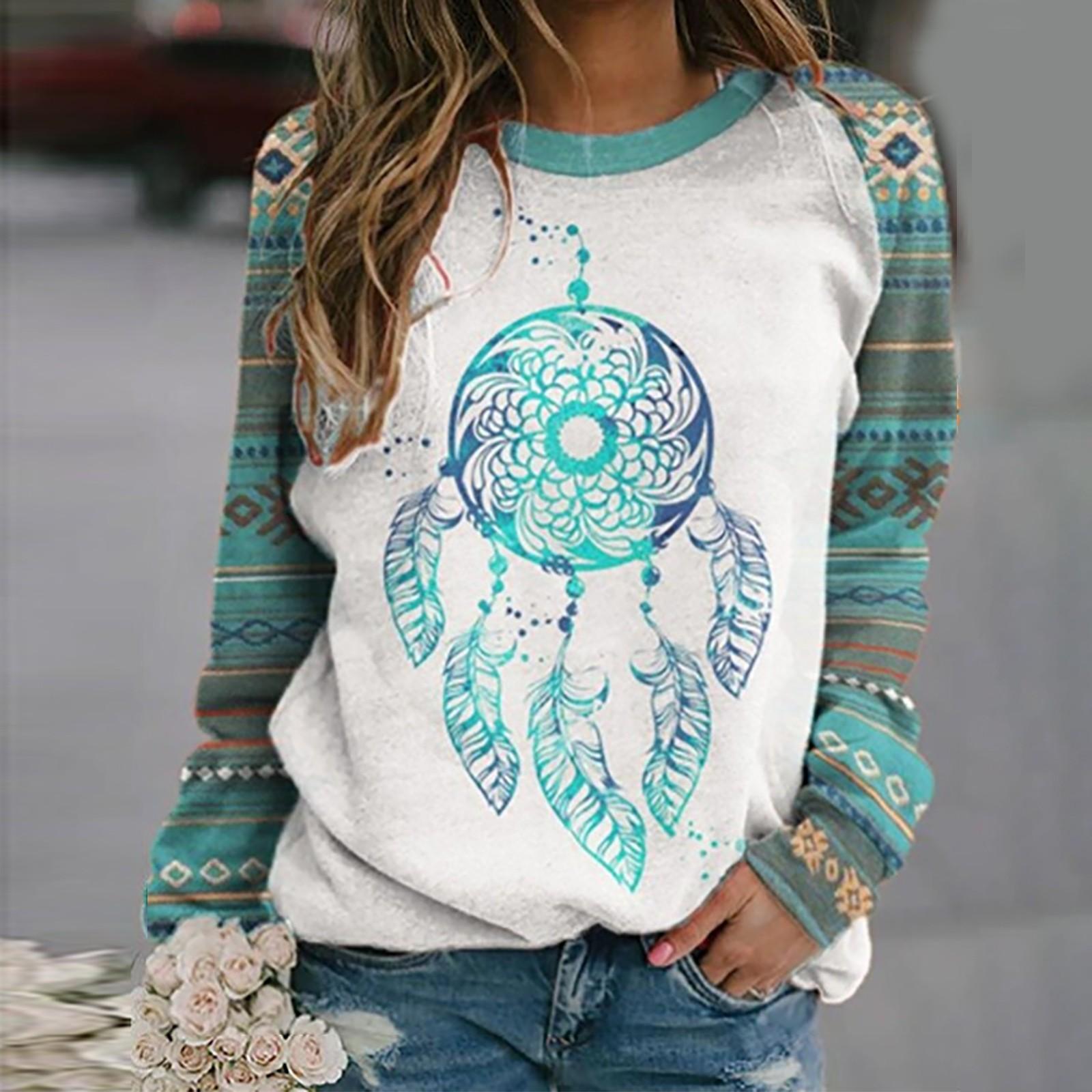 

Women s Pullover Loose Sweater Multicolor Striped Round Neck Long-sleeved T-shirt XXL зелений