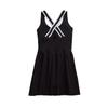 European and American Color Matching Cross Beauty Back Tennis Skirt Quick-Drying Pleated Exercise Skirt Exposure-Proof Belt Chest Pad Dress Female