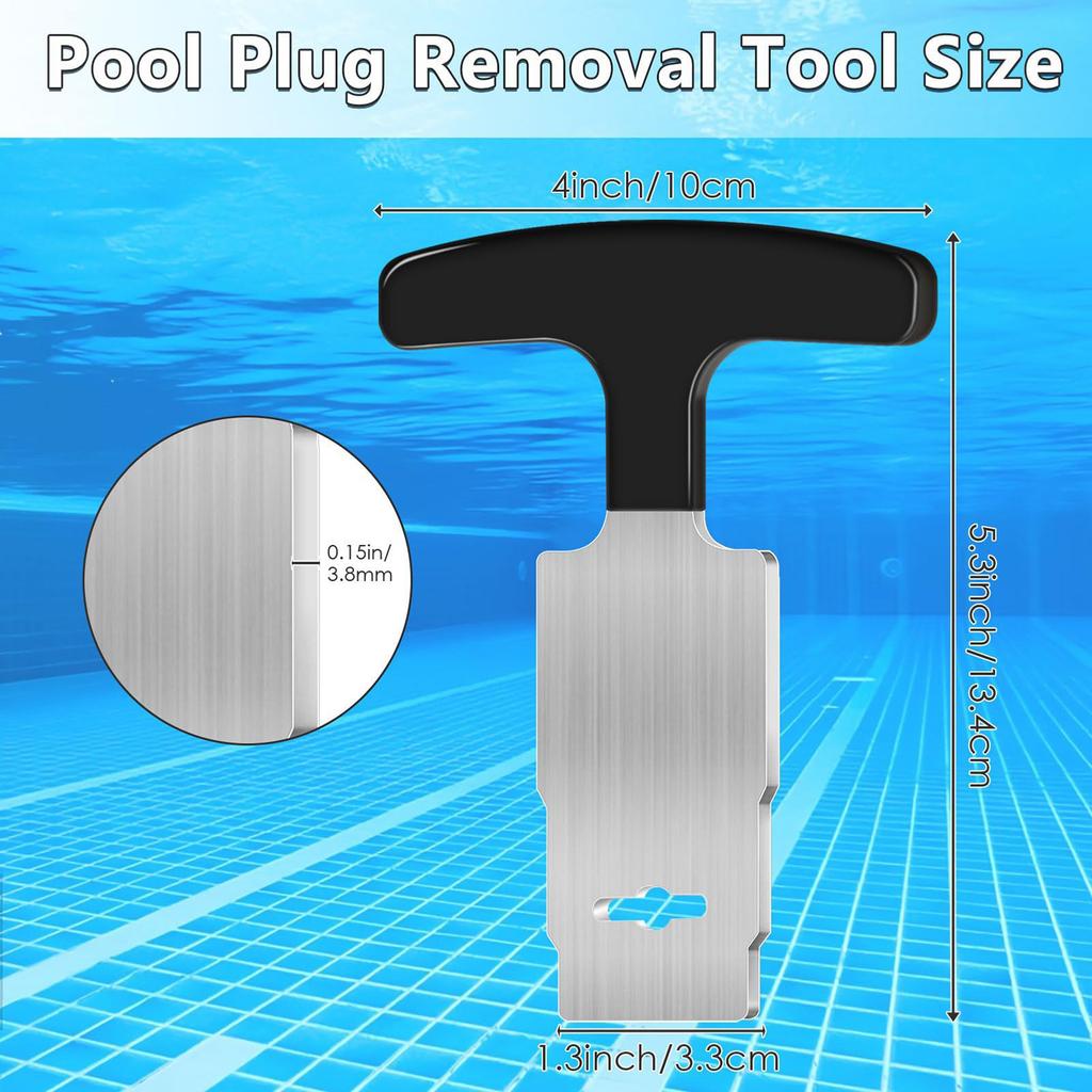 High Durability Efficient Ergonomic Pool Drain Plug Removal Tool with Comfortable Grip for Efficient Nozzle Maintenance