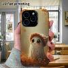Phone Case: 2D Flat Design Suitable for iPhone 18, 17, 16, 15, 14, 13 Pro Film Protective Case, Couple Style, Sleep Hat Ghost, Christmas and Halloween