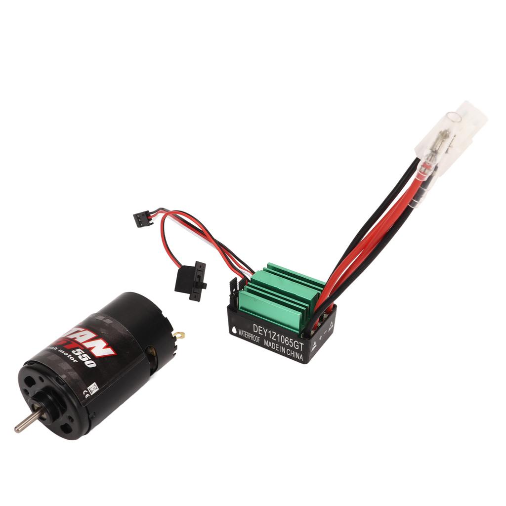 RC Car Brushed Motor ESC 550 Brushed Motor Waterproof 65A Brushed ESC for RC Car Boat 55T