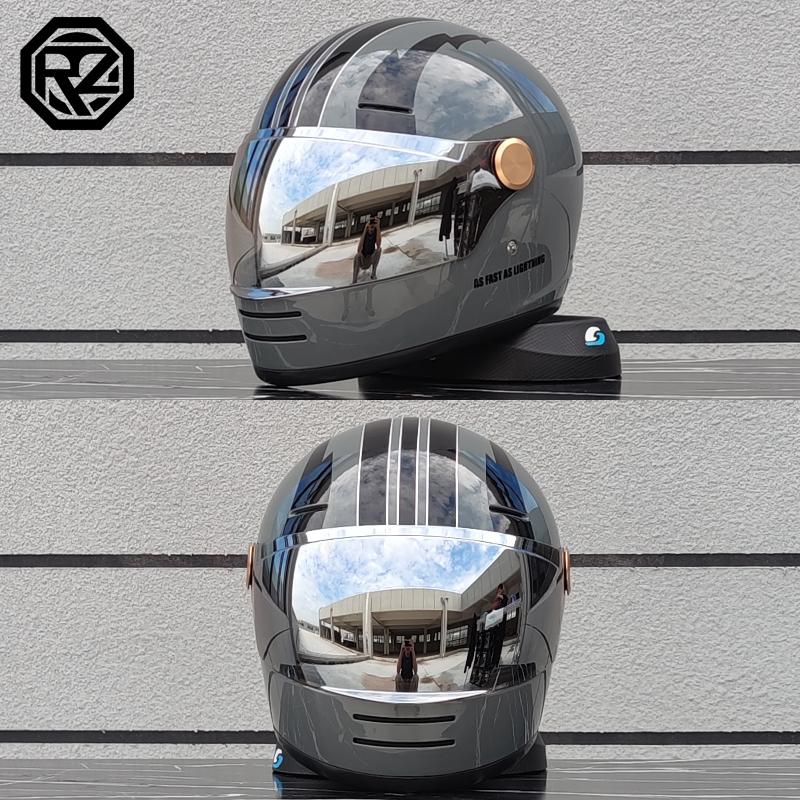 ORZ new model Motorcycle Helmet Retro Full face helmet Off Road Cascos para motos DOT Certification Capacete Casco moto