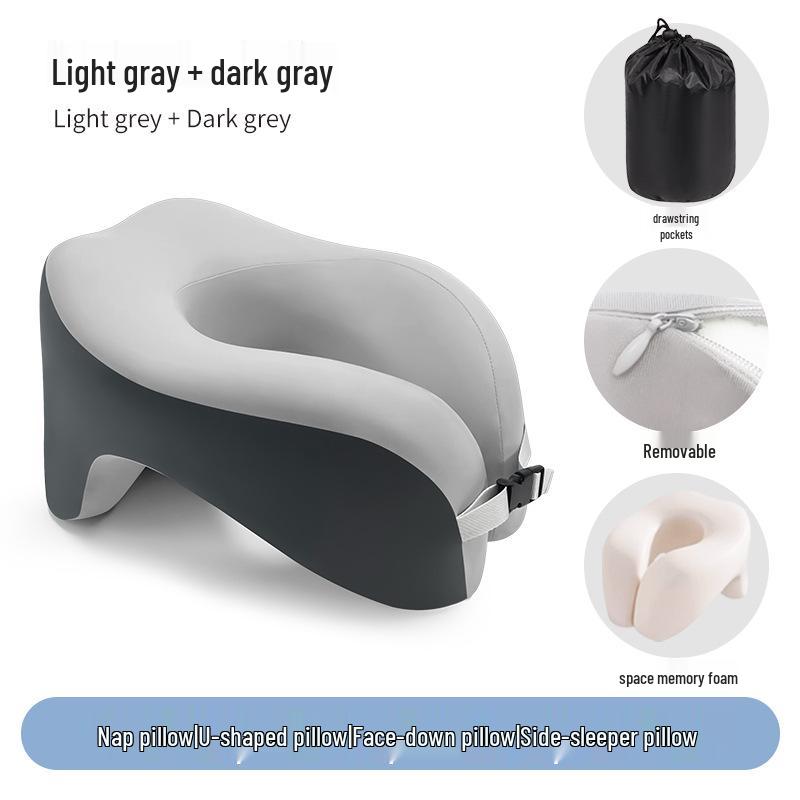 Almofada de Viagem em Espuma de Memória em Forma de U para Suporte de Pescoço