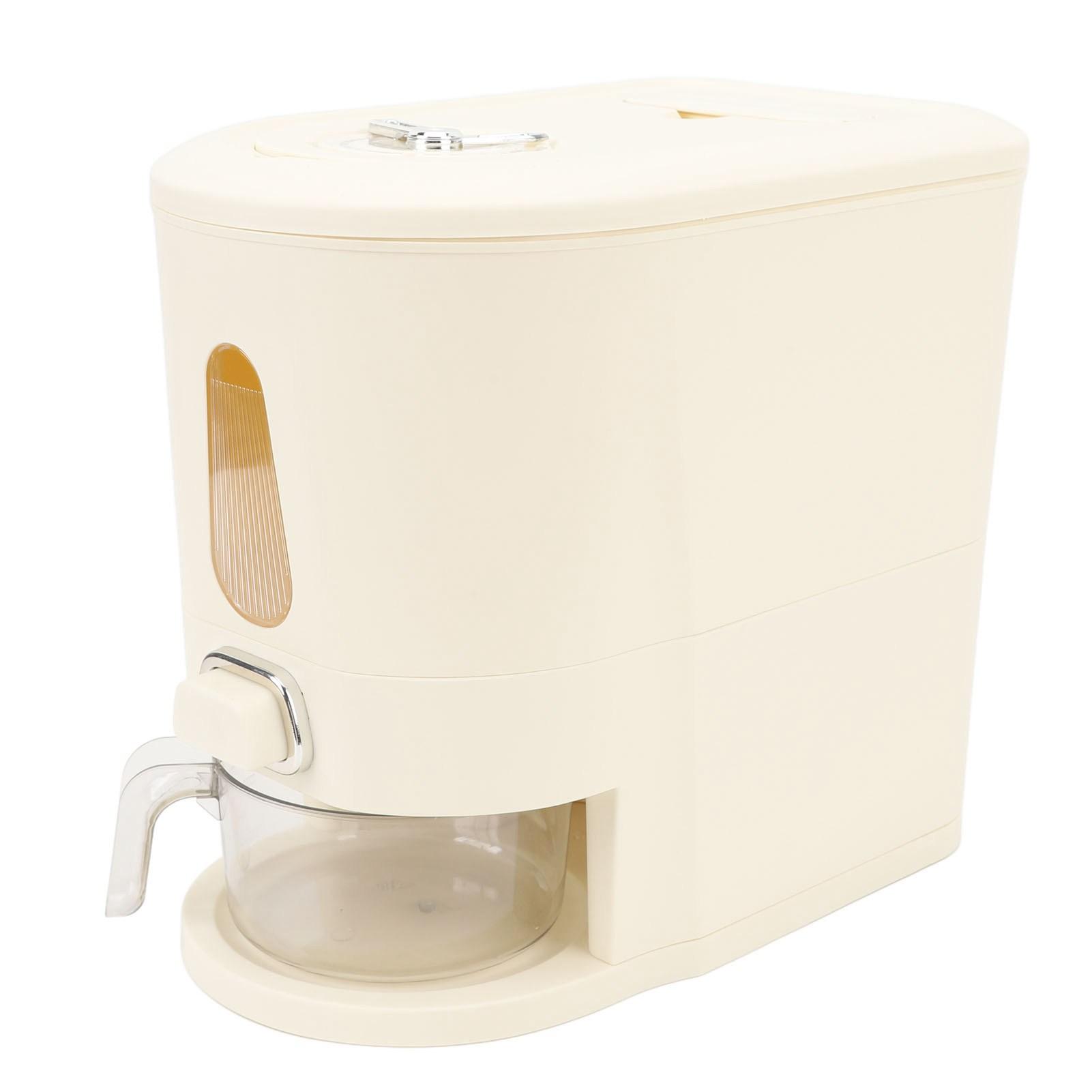 

Герметичное ведро для риса с мерным стаканом, большой вместимости, пресс-типа, диспенсер для крупы, утолщенное, кухонное L(for 6.5-9kg)