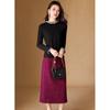 Women's Beaded Mid-High Neck Long Sleeve Top