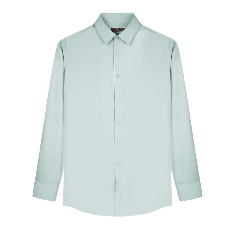 Men s Mulberry Silk Blend Business Long-Sleeve Shirt M