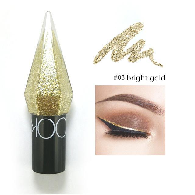 Diamant brillant Eye Liners fard à paupières imperméable argent Rose or couleur paillettes Eyeliner ombre à paupières maquillage beauté cosmétiques