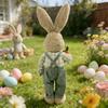 Soft Fabric Easter Rabbit Doll Toy Height Adjustable Hare Figure Ornament For Kids Room Garden Yarn Festival Decoration