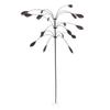 Metal Wind Spinner Wind Sculpture Rustproof Waterproof Heavy Duty Falling Foliage Kinetic Copper Triple Spinner For Outdoor