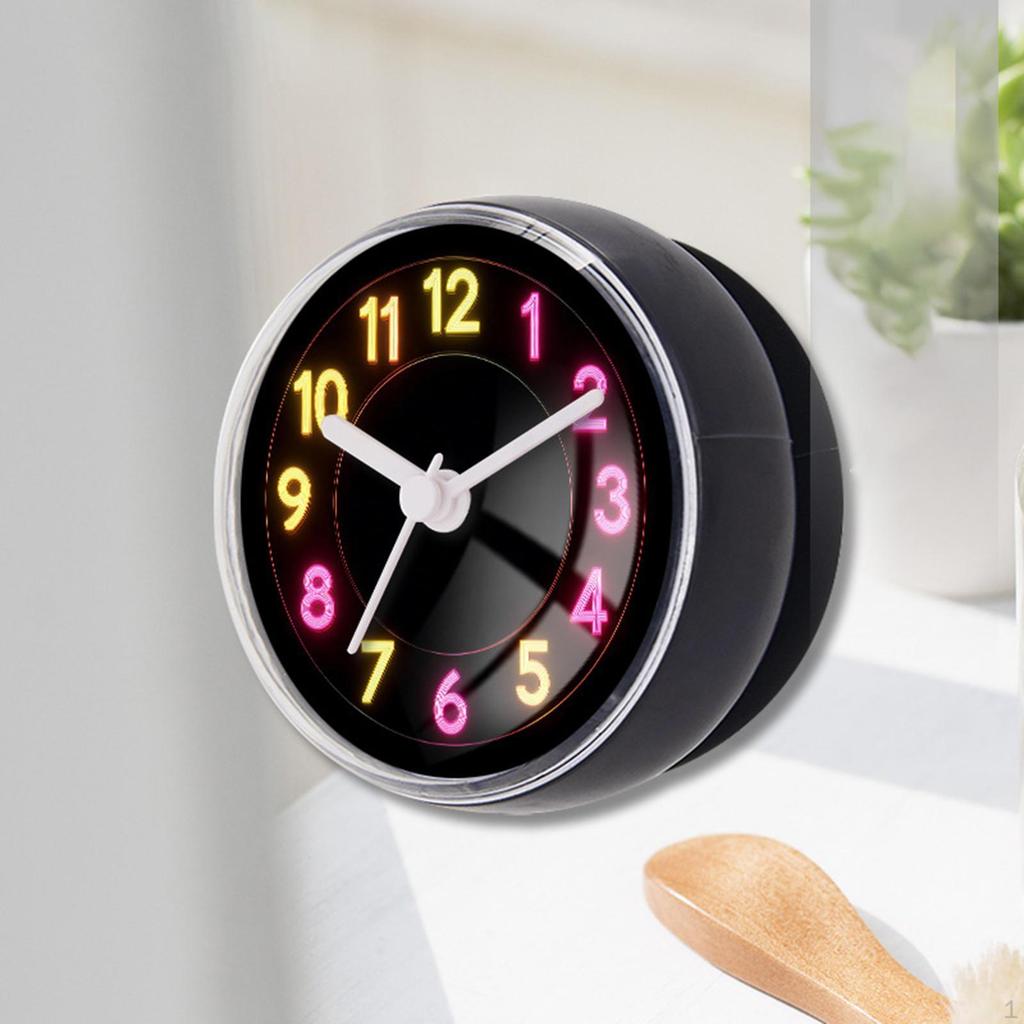 Compact And Waterproof Shower Wall Clock with Suction Cup, Easy-to-read Materials, Suitable for