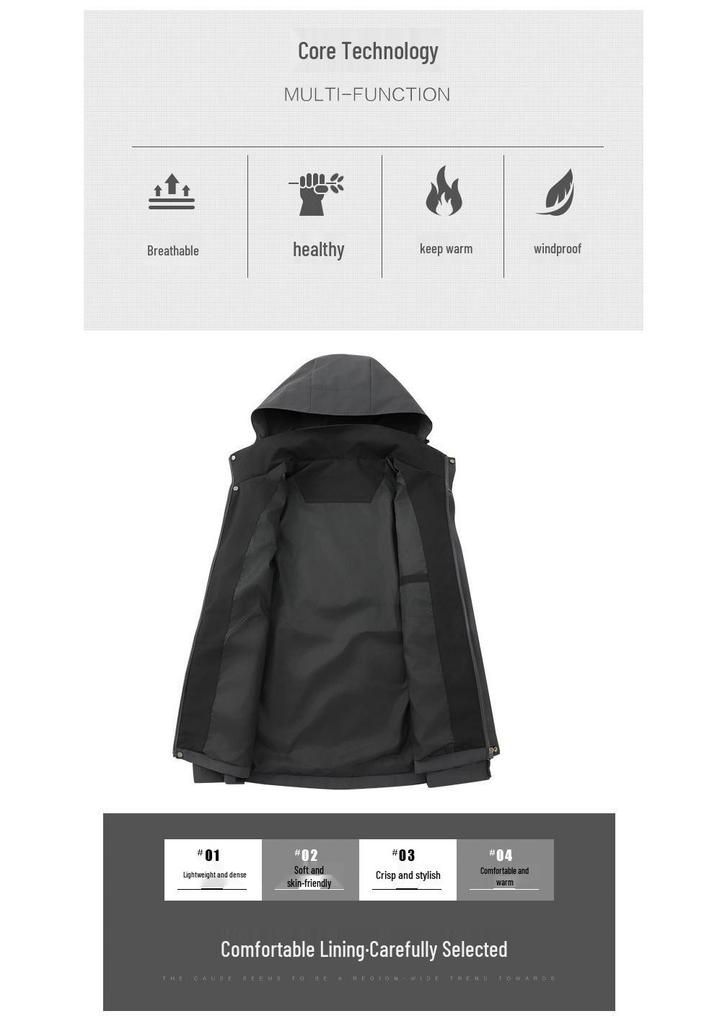 2026 Autumn Men's Windproof Workwear Jacket - Outdoor Sports & Casual Mountaineering Top