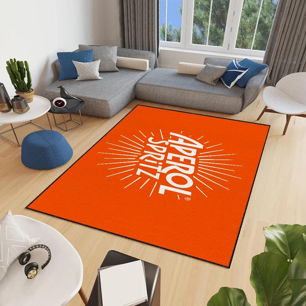 Aperol Spritz Fashion Doormat - Branded Anti-Slip Handmade Tufted Rug for Kitchen, Bedroom & Living Room, Cocktail Decor