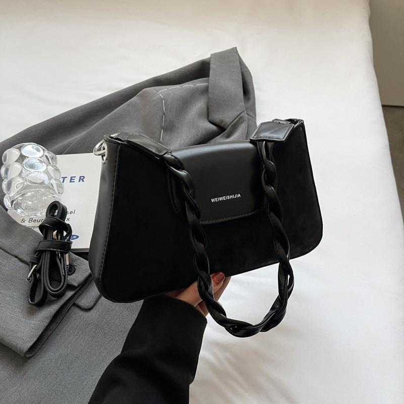 Retro Chic Handbag For Women 2023 New Fall/winter High-end Small Satchel чёрный