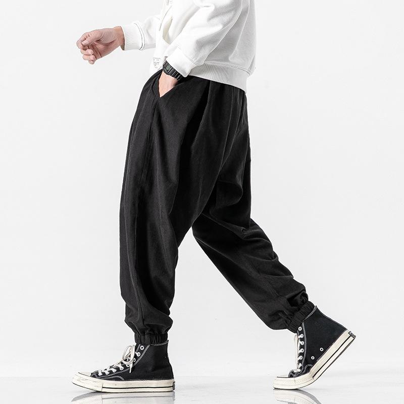 Men's Black Pants Hip Hop Streetwear Fashion Jogger Harem Trousers Man Casual Sweatpants Male Pants